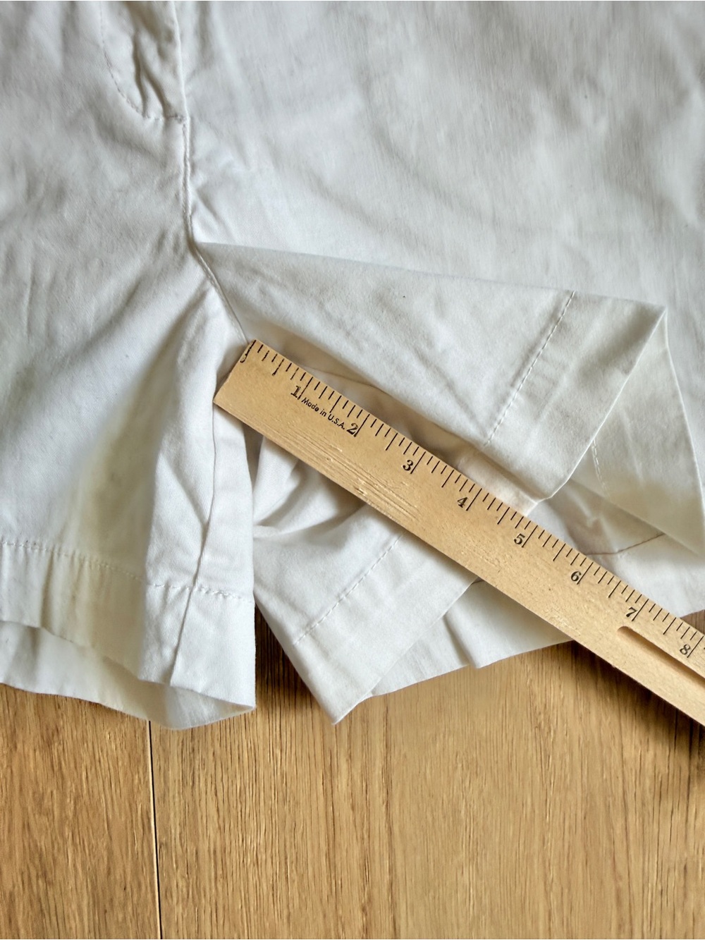 Nautica Women's White Cotton Blend 5” Shorts Pockets Size 8 Summer Vacation - Picture 6 of 7